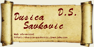Dušica Savković vizit kartica